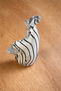 Image 1 of Handblown Glass Zebra Figurine 