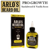Image 1 of 2.5 fl. oz. Arlo's: Pro-Growth Beard Oil: Sandalwood & Vanilla Scent