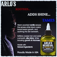 Image 4 of 2.5 fl. oz. Arlo's: Pro-Growth Beard Oil: Sandalwood & Vanilla Scent