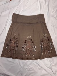 Image 1 of 00s sequin fairy midi skirt with side tie 