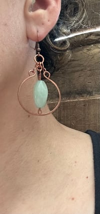 Image 1 of Copper Aventurine Statement Earrings