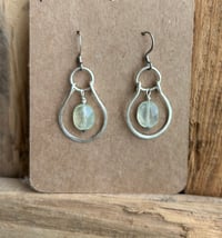 Image 1 of Silver-Filled Prehnite Drop Earrings