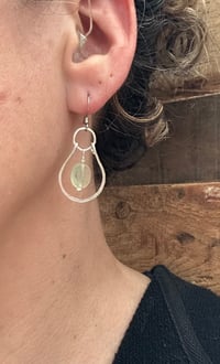 Image 2 of Silver-Filled Prehnite Drop Earrings