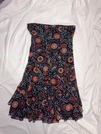 Image 2 of 00s mermaid ruffle midi skirt with o ring 