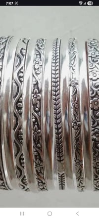 Image 2 of SET OF 14 STERLING SILVER BRACELETS 