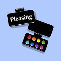 Image 1 of Pleasing (Rainbow Glitter) Pallete Enamel Pin