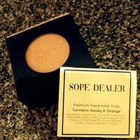 Image 1 of Sope Dealer Turmeric Honey & Orange Handmade Soap 