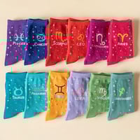 Image 2 of Colorful Zodiac Crew Socks