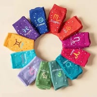 Image 1 of Colorful Zodiac Crew Socks
