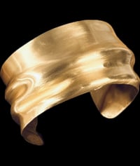 Image 2 of Hammered, Textured, Brass Cuffs 