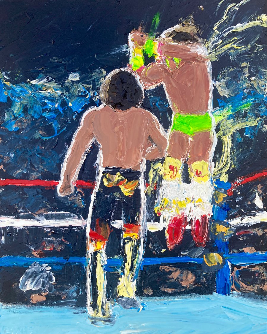 Image of Warrior vs Rude (original on canvas)