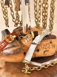 Image 1 of Vintage Leather Brass Chokers 