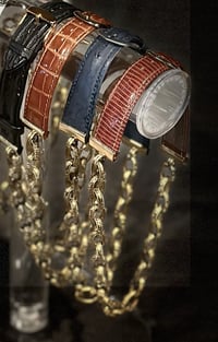 Image 5 of Vintage Leather Brass Chokers 