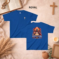 Image 3 of Kids Tee — "God's Plan" Christian Graphic Youth T-Shirt