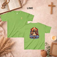 Image 6 of Kids Tee — "God's Plan" Christian Graphic Youth T-Shirt
