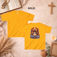 Image 7 of Kids Tee — "God's Plan" Christian Graphic Youth T-Shirt