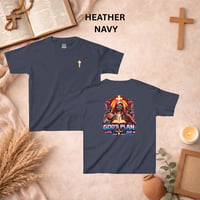 Image 11 of Kids Tee — "God's Plan" Christian Graphic Youth T-Shirt