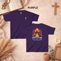 Image 14 of Kids Tee — "God's Plan" Christian Graphic Youth T-Shirt