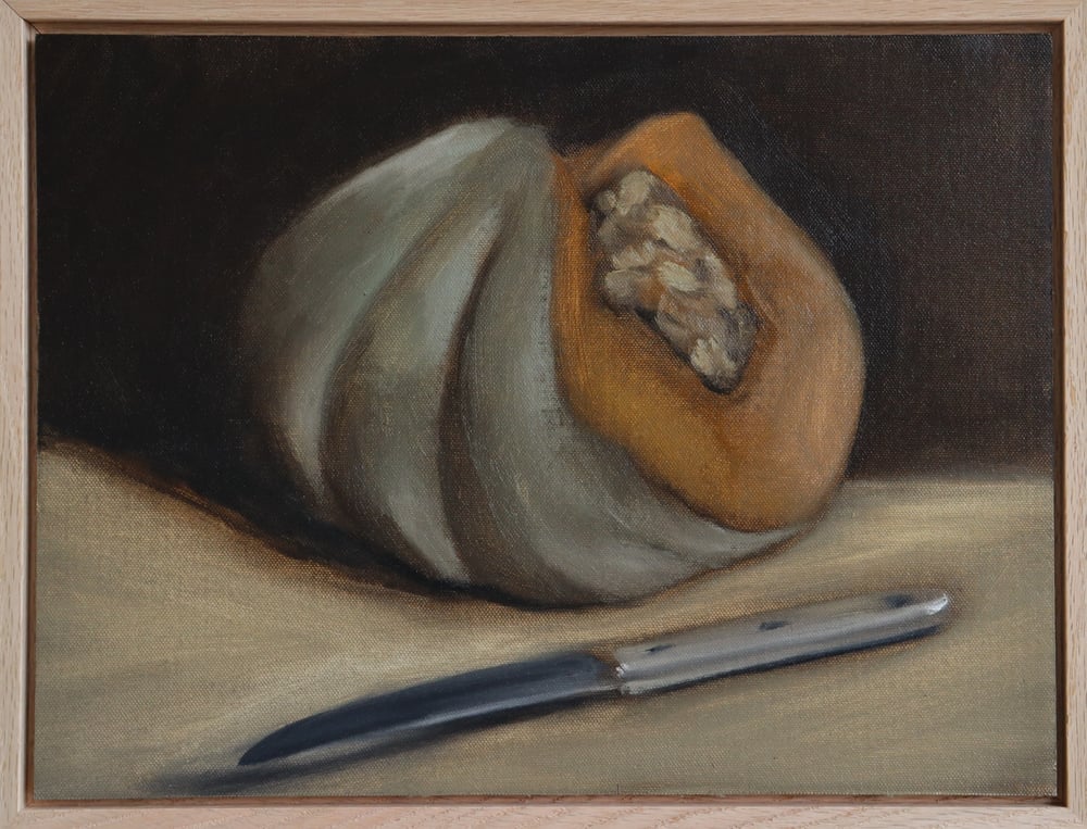 Image of Nature morte au potiron et au couteau