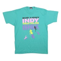 Image 1 of Vintage '91 Bud Light Indy Triathlon Tee - Green