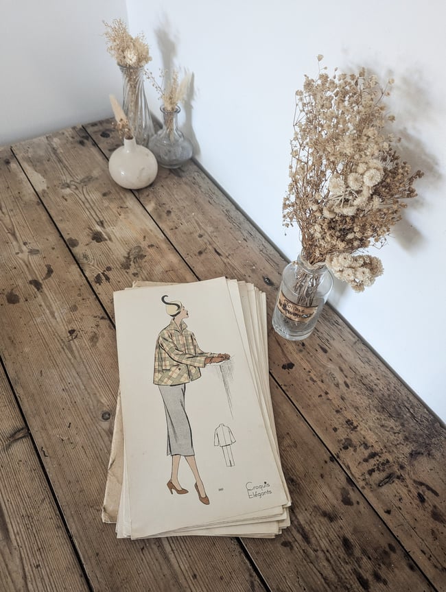 Croquis élégants été 1950. 30 planches Manteaux et tailleurs 