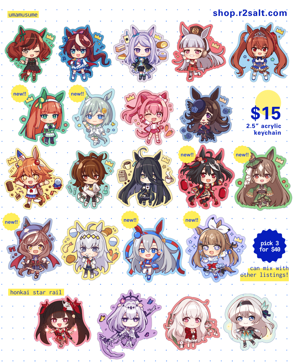 Image of Umamusume & Honkai Star Rail 2.5" Acrylic Charm