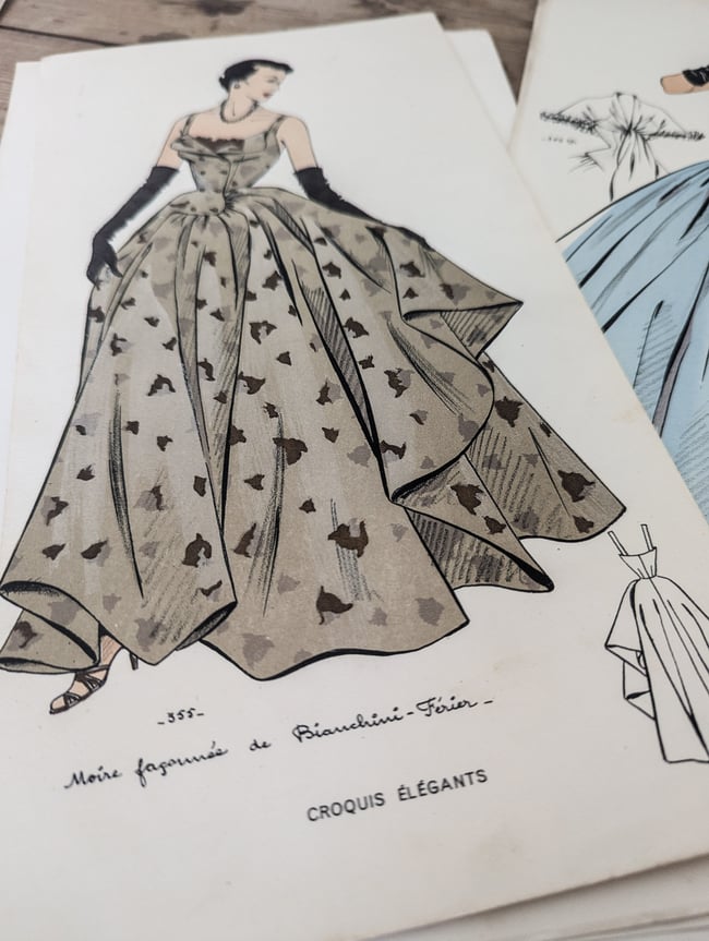 Croquis élégants. 29 planches Robes hiver 1951.