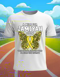 Image 2 of Mile for Jamiyah 2026 – Awareness Tee 💛 Adult Sizes