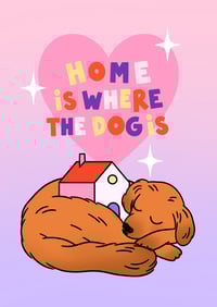 Image 3 of Cartes postale - Home is where the cat/dog is