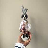 Image 4 of Boston Bunny Art Doll - Red Horizontal Stripes