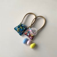 Image 5 of Boston Bunny Art Doll - Blue Vertical Stripes