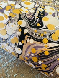 Image 1 of One of a kind hand marbled paper  'Pansy Viola' 