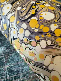 Image 2 of One of a kind hand marbled paper  'Pansy Viola' 