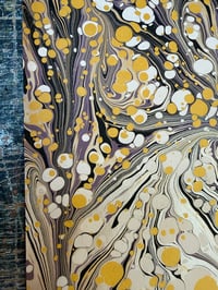 Image 6 of One of a kind hand marbled paper  'Pansy Viola' 