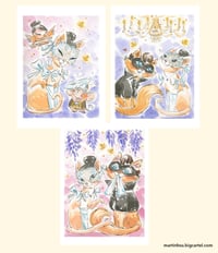 'Bridgerton Cats 4: Silver Ingénue' Limited 5 x 7" Prints