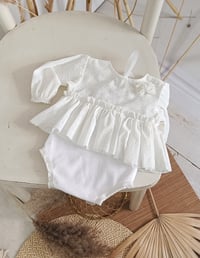 Image 1 of Newborn girls photography  body-dress Bella | white