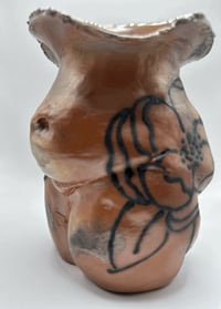Image 1 of Woodfired Goddess Vessel – Floral Underglaze