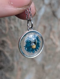 ROOTED Blue Daisy Necklace