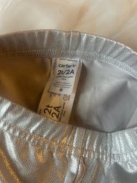Image 3 of Carter’s Metallic Leggings 2 Pack