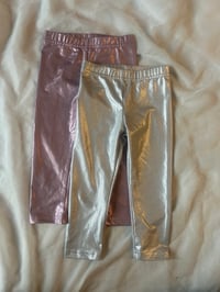 Image 1 of Carter’s Metallic Leggings 2 Pack