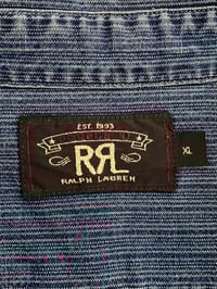 Image 9 of RRL STRIPED INDIGO COTTON WORK-SHIRT