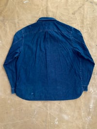 Image 3 of RRL STRIPED INDIGO COTTON WORK-SHIRT