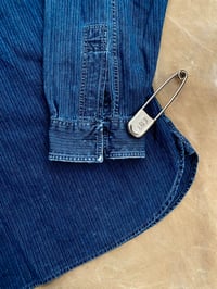 Image 12 of RRL STRIPED INDIGO COTTON WORK-SHIRT