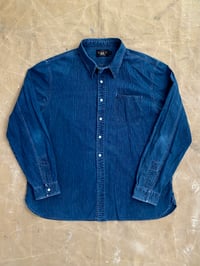 Image 2 of RRL STRIPED INDIGO COTTON WORK-SHIRT