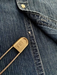 Image 11 of RRL STRIPED INDIGO COTTON WORK-SHIRT