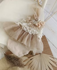 Image 1 of Newborn body-dress for photoshoot | Dianne | tones of beige and cream
