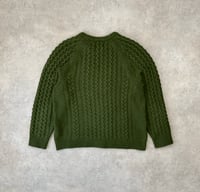 Image 3 of Patagonia Cable Knit Sweater Green Mens Large / XL Womens 