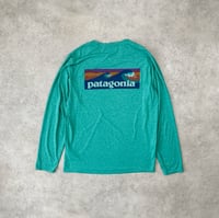 Image 3 of Patagonia Cap Cool LS T-Shirt BS Logo Teal Small Mens