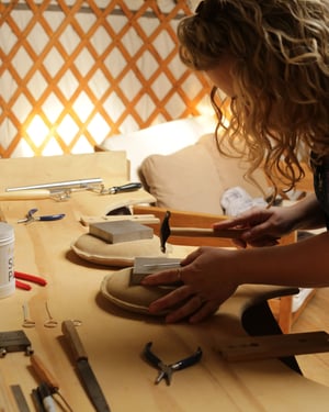 Image of Group Silver stacking ring workshop