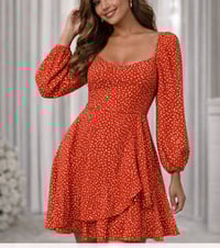 Red Polka Dot Flirty Mini Dress 